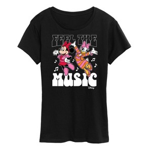 Women's - Disney - Minnie Mouse and Daisy Feel The Music Short Sleeve Graphic T-Shirt - 1 of 4