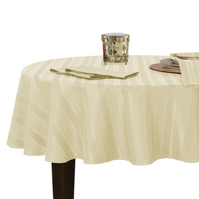 Denley Stripe Jacquard Stain Resistant Tablecloth ~ Elrene Home Fashions