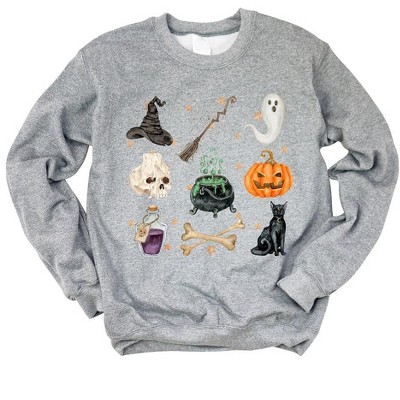 Simply Sage Market Women's Graphic Sweatshirt Halloween Chart Stars