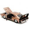 1969 Dodge Charger Daytona Bronze Metallic with Black Tail Stripe "Bigtime Muscle" Series 1/24 Diecast Model Car by Jada - 4 of 4