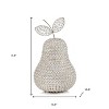 HomeRoots 18" Silver Faux Crystal and Silver Decorative Pear Tabletop Sculpture - 3 of 4
