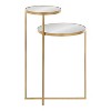 Kate and Laurel Peero Round Metal Side Table, 12x15x24, Gold - 4 of 4