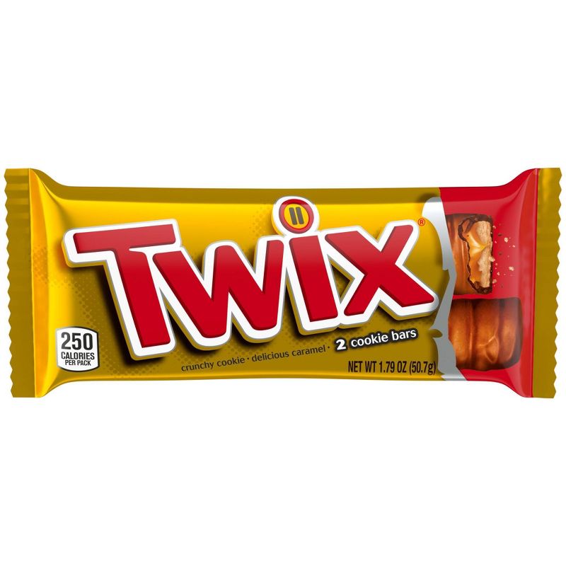 Twix Caramel Full Size Caramel Cookie Chocolate Candy Bar  - 1.79oz, 1 of 13