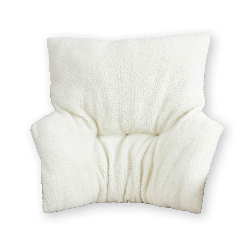 Collections Etc Faux Sheepskin Deluxe Back Rest Support Cushion - Lower Back Support and Comfort for Chair or Bed, 1 of 3