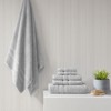 SEVOBAL Bath Towel and Washcloth Sets 6 Piece Turkish Cotton Towel Set with Anti-Microbial Treatment for Bathroom Use, Gray, 14.5"*9.8"*5.5" - 2 of 4