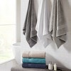 Vynxaria Silver Antimicrobial Cotton Bath Sheet 2 Piece Set - 4 of 4