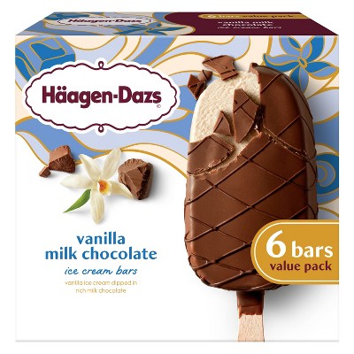 Haagen-dazs Vanilla Milk Chocolate Ice Cream Bar - 6ct : Target