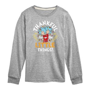 Boys' - Dr. Seuss - Thanksgiving Is A Family Thing Long Sleeve Graphic T-Shirt - 1 of 4