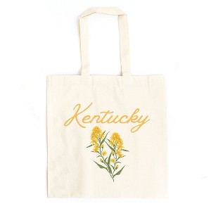 City Creek Prints Kentucky Flower Colorful Canvas Tote Bag - 15x16 - Natural - 1 of 2