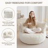 JOYRACER Oversized Corduroy Accent Bean Bag Sofa Chair with 3 Pillows, Lazy Lounge Barrel Chair, Cozy Floor Couch for Bedroom, Living Room & Reading - 3 of 4