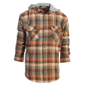 Gioberti Men's Removable Hoodie Plaid Checkered Flannel Shirt - 1 of 3