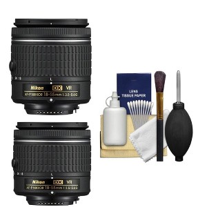 2X NJA AF-P 18-55mm f/3.5-5.6G DX VR NIKKOR Zoom Lens (White Box) w/ Lens Cleaning Kit - 1 of 4