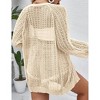 Plus Size Loose Fit Cardigan Milanese Knit Cardigan Long Sleeve - 3 of 4