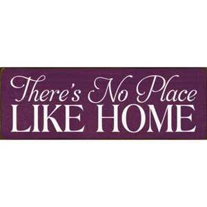 Slickblue No Place Like Home Sign, 3.5x10 Rustic Pine Wood Plaque, Multiple Color Options, Hanging or Shelf - 1 of 3