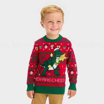 Toddler Boys' Disney Toy Story Printed Pullover Sweater - Red