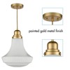 CLAXY Modern Gold Pendant Light with Vase Shaped Glass Shade - 3 of 4