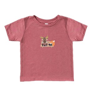 Moose and Fox Reading - Toddler Short Sleeve Graphic T-Shirt - 4T