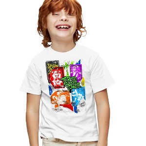 Tales Of The Teenage Mutant Ninja Turtles Lino Posters Kids T Shirt For Youth, White - 1 of 4