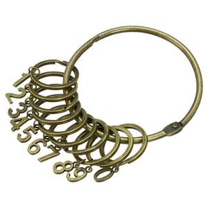 Unique Bargains Metal Wear-Resistant Portable Office Key Organizer with Rings - 1 of 4