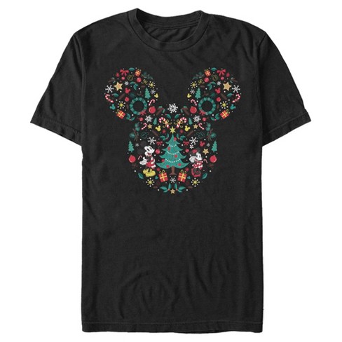 Disney Mens and Big Mens Mickey Mouse Friends Graphic Button Up Shirt with Short Sleeves, Sizes S-3xl, Men's, Black