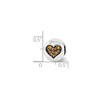 Black Bow Jewelry Sterling Silver with Crystals Nov Golden Heart Balance Bead Charm - 3 of 4