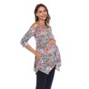 Maternity Printed Cold Shoulder Tunic - White Mark - 2 of 4