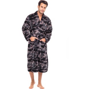 ADR Plush Fleece Men's Robe, Soft Cozy Warm Men's Bathrobe, Bath Robe - 1 of 3