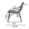SKRAN Boho-Style Open Weave Accent Chairs with Curved Wicker Seating, Modern Silhouette for Patio, Garden, Backyard and Indoor, Natural Color - 4 of 4