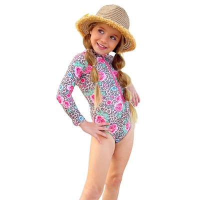 Girls In Vacation Mode Rash Guard One Piece Swimsuit - Mia Belle Girls,  4t/5y : Target