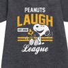 - Peanuts - Peanuts Laugh League Graphic Short Sleeve Fleece Dress - 2 of 4