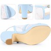 BLISSFUL STEP Women's Open Toe Platform Ankle Strap Heeled Sandals - 3 of 3