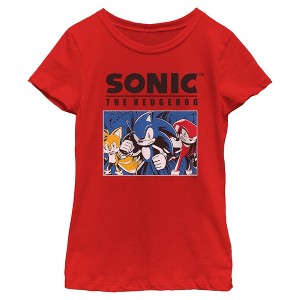 Girls Sonic the Hedgehog Trio Group Shot T Shirt - 1 of 4