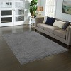 Traditional Solid Gray Shag Indoor Area Rug, 5' x 7' ft - 2 of 4