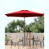 7.5FT Patio Umbrella Outdoor, Market Umbrella, Table Umbrella with Push Button Tilt and Crank, 6 Sturdy Ribs UV Protection Waterproof - 3 of 4