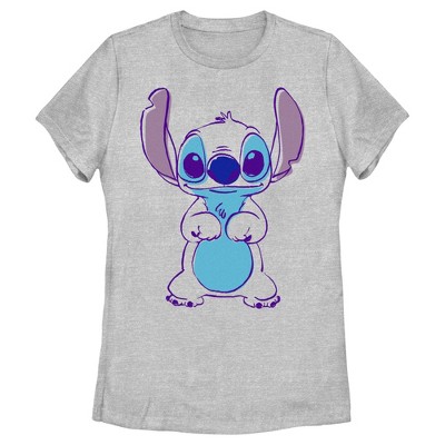 Women's Lilo & Stitch Outlined Stitch Sketch T-shirt : Target