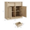 GustoWave Double Door Sideboard Buffet Cabinet with Storage, Modern Accent Wood Storage Cabinet with 2 Drawers - 2 of 4