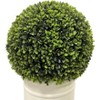 Gulches 24" Artificial Ball Topiary in White Magnesia Pot - Low-Maintenance Faux Plant, UV-Resistant Decor for Indoor Outdoor Home Office Garden - 4 of 4