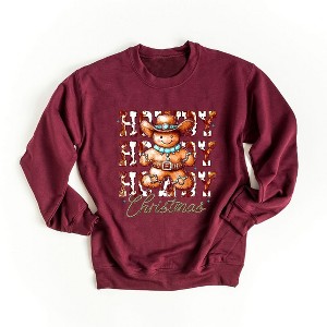 Simply Sage Market Women's Graphic Sweatshirt Howdy Gingerbread - 1 of 4