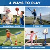 Skirfy 4 in 1 Kids Basketball Hoop T Ball Set Ring Toss Game for Kids, Baseball Tee with Automatic Pitching Machine, Blue - 4 of 4