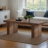 Hommoo 47.2" Rectangle Coffee Table Brown - 4 of 4
