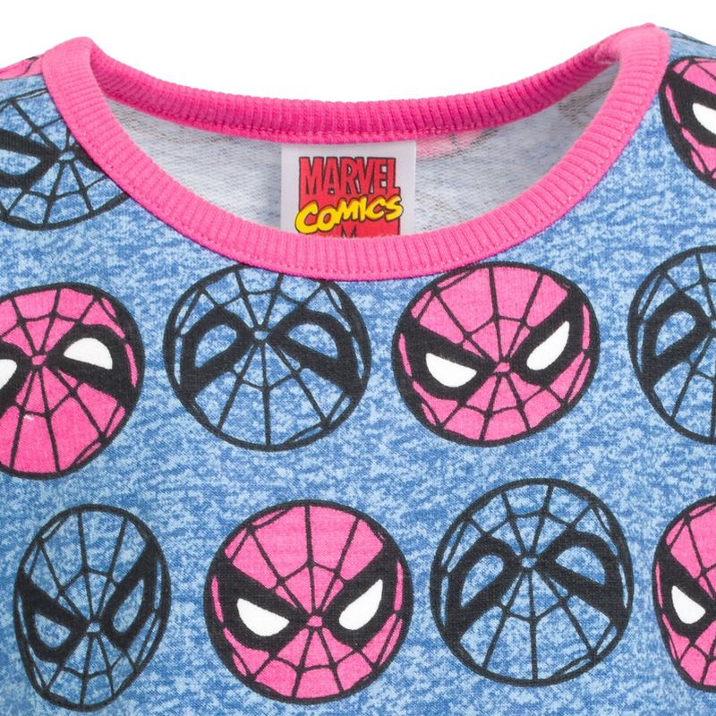 Marvel Spider-Man Girls French Terry Skater Dress Toddler to Big Kid, 5 of 7