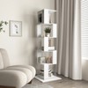 5/6 Tier Rotating Bookshelf, 360° Revolving Bookcase, Floor-Standing Storage Display Rack Used in Bedrooms Living Rooms Study Office - 2 of 4