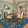 Area Rugs for Living Room Bedroom Washable Floral Rug Soft Non Slip Low Pile Throw Rug Home Decor - 2 of 4