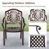 Tangkula 4PCS Cast Aluminum Chairs Outdoor Metal Armchairs w/ Ergonomic Curved Seat Patio - 2 of 4