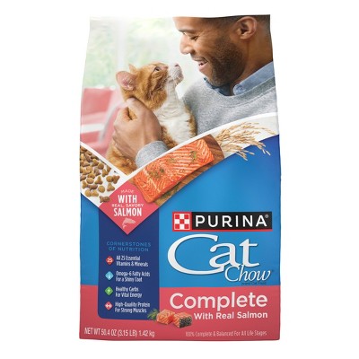 Purina Cat Chow Complete Fish, Seafood and Salmon Flavor Dry Cat Food - 3.15lbs