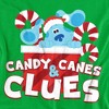 Blue'S Clues & You Christmas Candy Canes And Clues Adult T-Shirt Kelly Green - 2 of 4