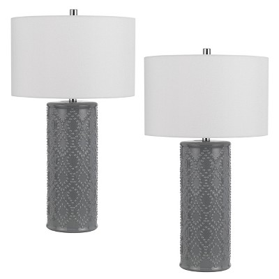 Cal Lighting 150W 3 Way Castine Ceramic Table lamp, Priced and Sold as Pairs