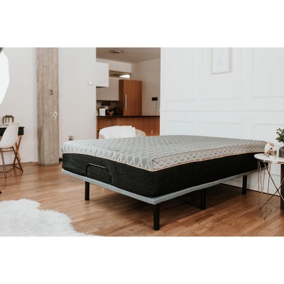 NicBex 14 Inch Hybrid Memory Foam Mattress for a Cool Sleep,Fiberglass Free,Plush Feel Mattresses,Black+Gray