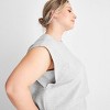 Women's Fleece Muscle Tank Top - Future Collective Heather Gray - 3 of 3