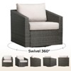 Spruce & Spring Outdoor Wicker Patio Furniture Swivel Chair - 4 of 4